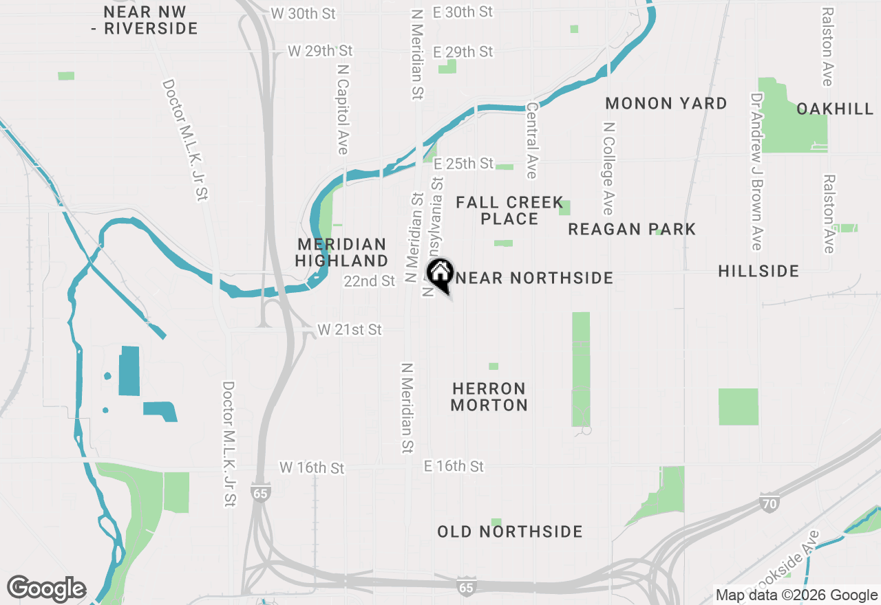 Map of 2148 N Talbott Street, Indianapolis, IN 46202