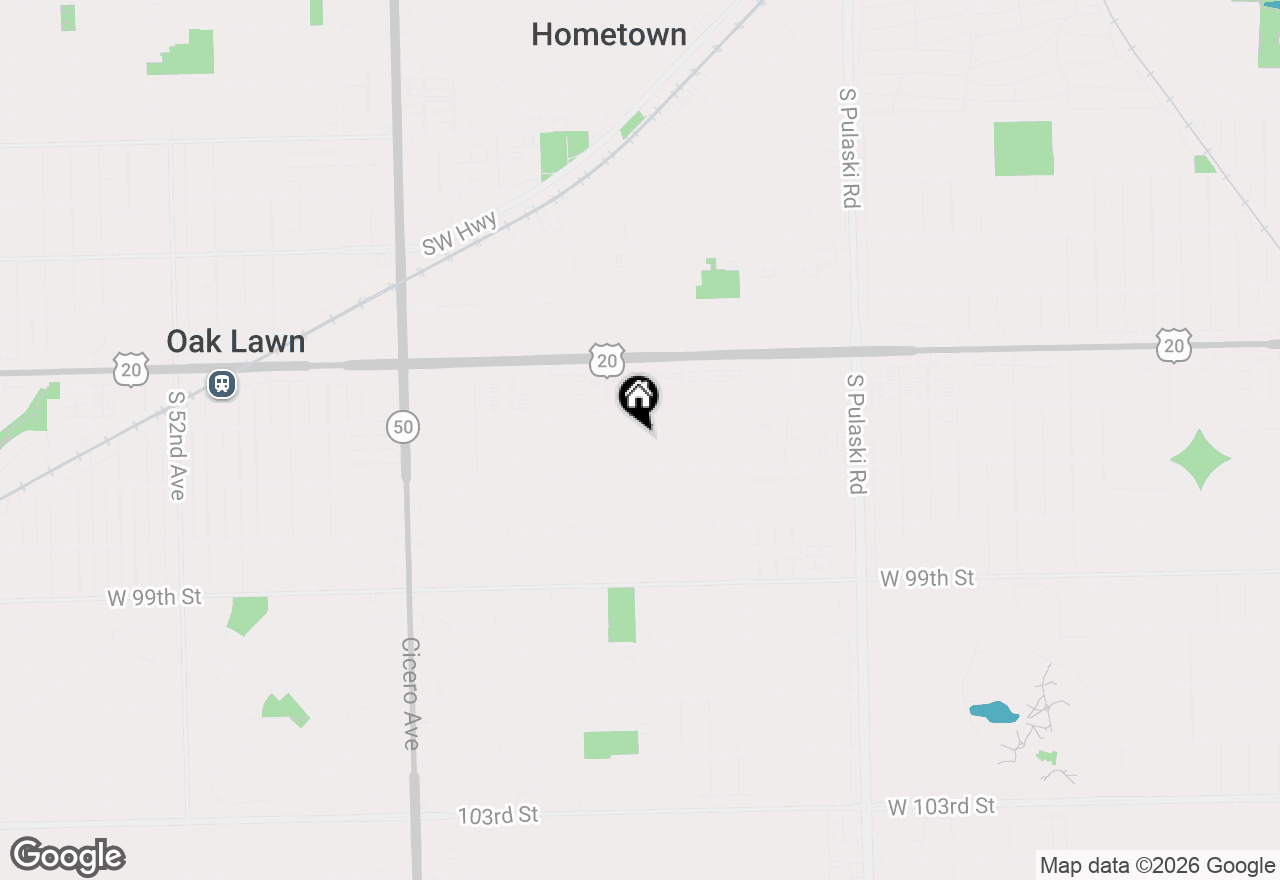 Map of 9621 S Kostner Avenue, Oak Lawn, IL 60453