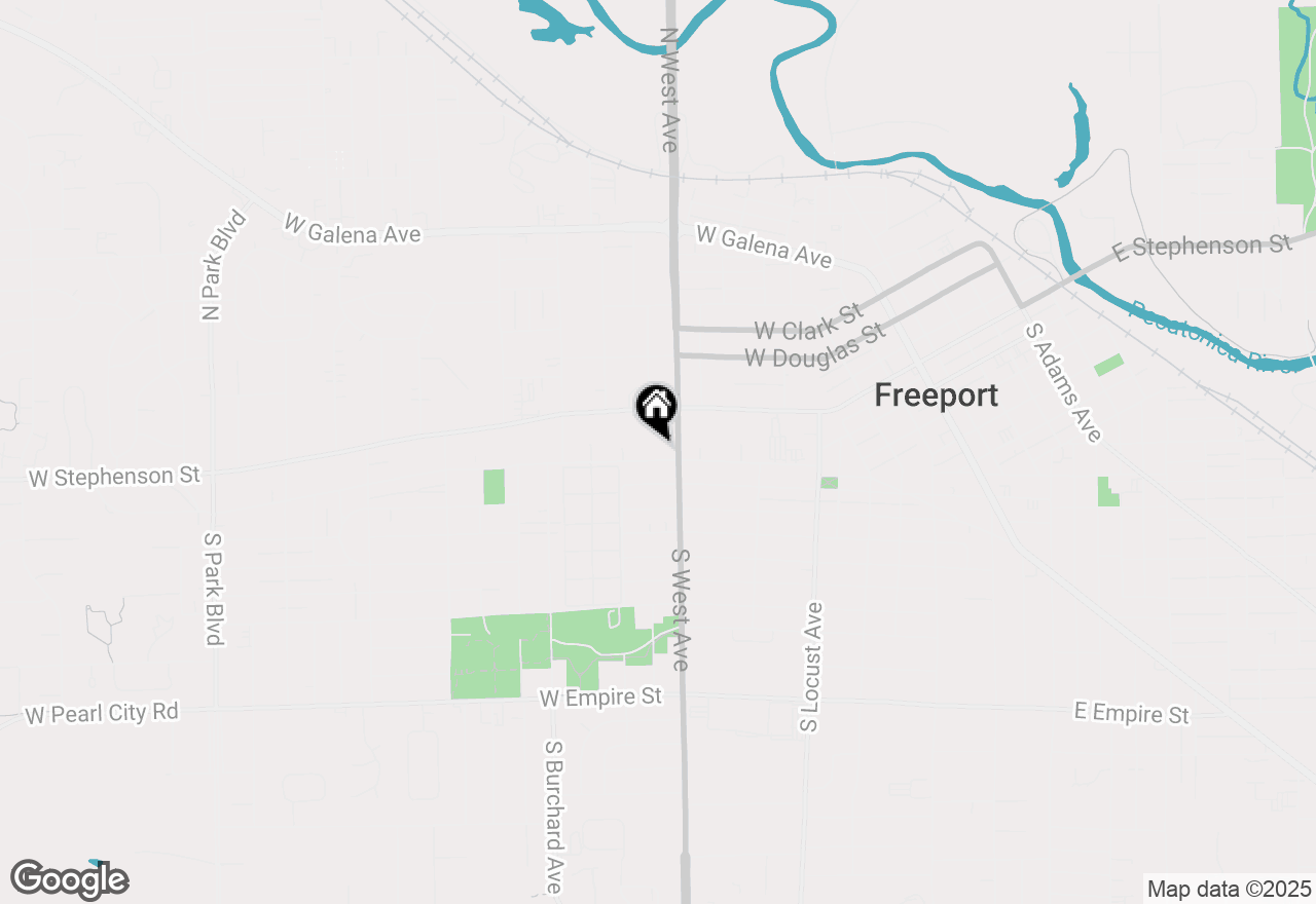 Map of 822 W Lincoln Boulevard, Freeport, IL 61032