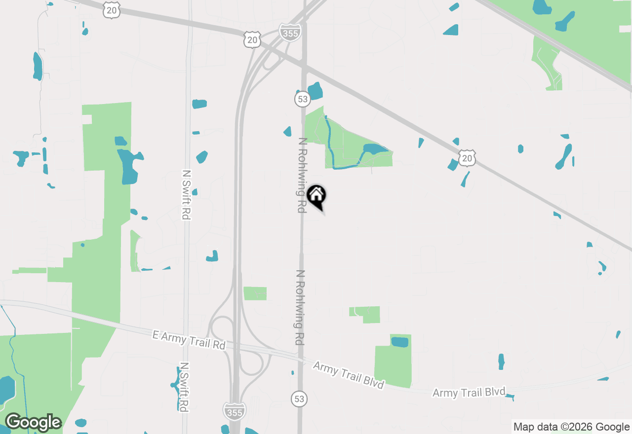 Map of 1770 W Windmill Court, Addison, IL 60101