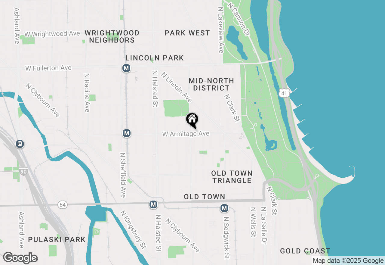 Map of 554 W Armitage Avenue, Chicago, IL 60614