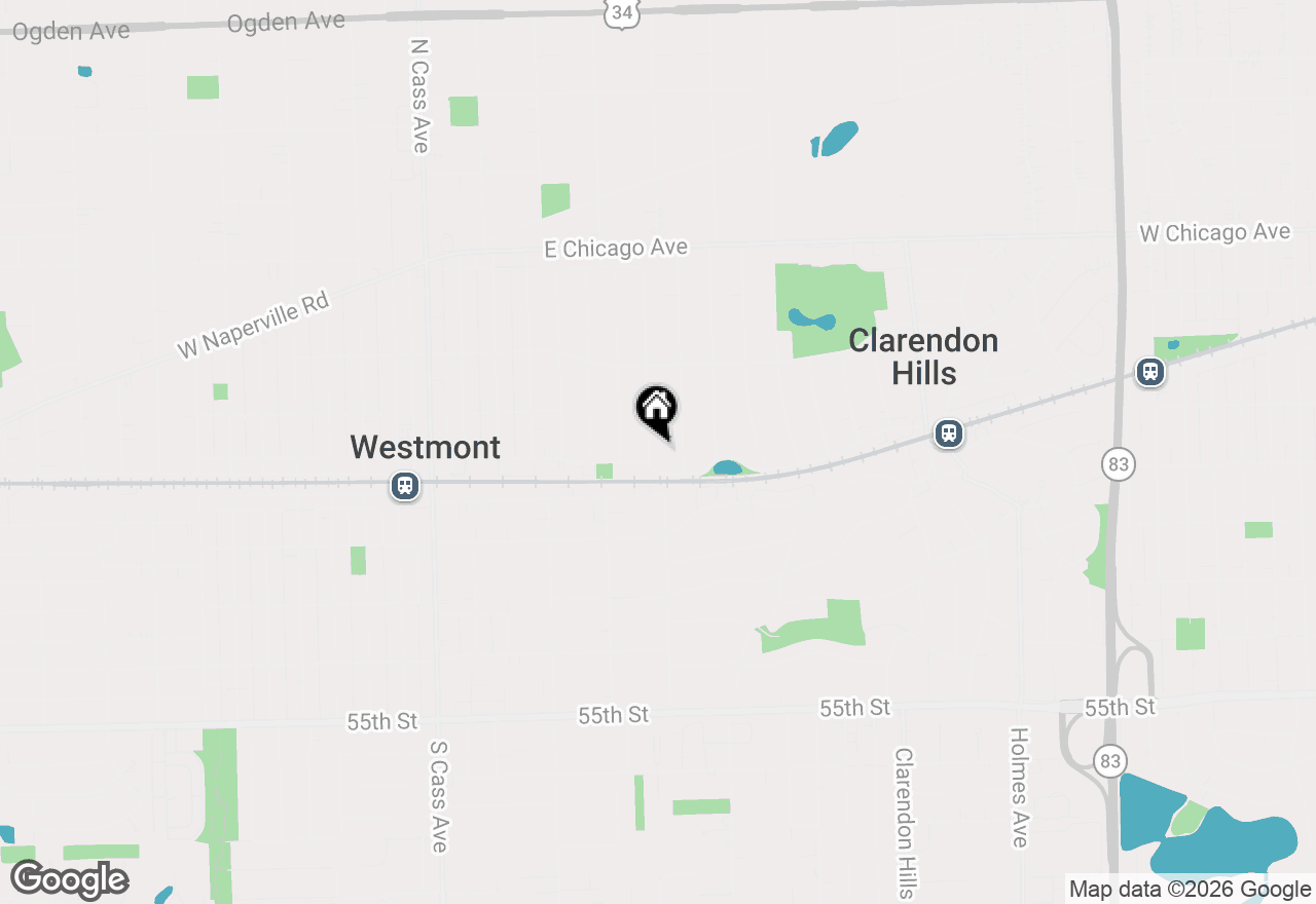 Map of 131 Indian Drive, Clarendon Hills, IL 60514