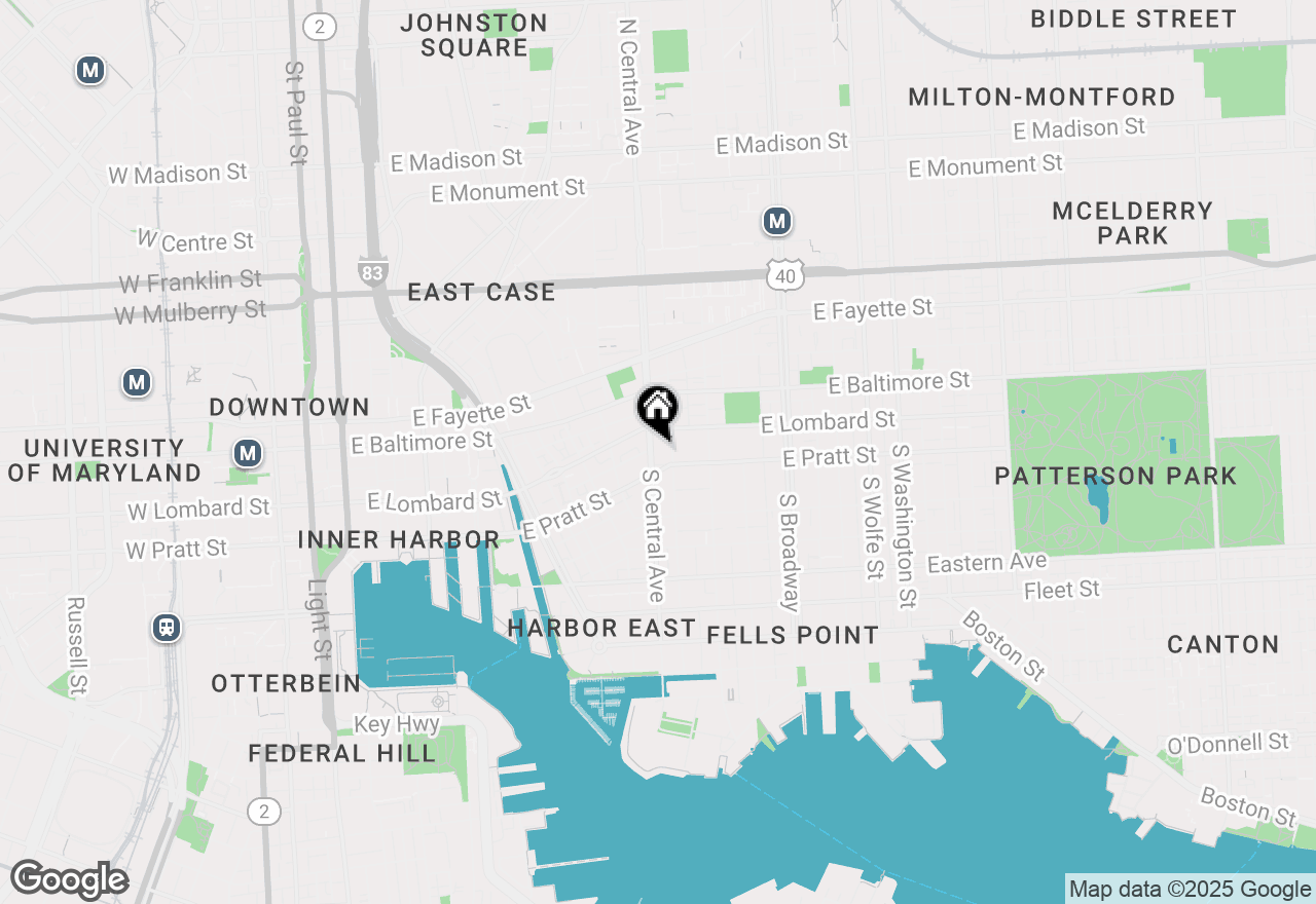 Map of 133 S Central Avenue, Baltimore, MD 21202