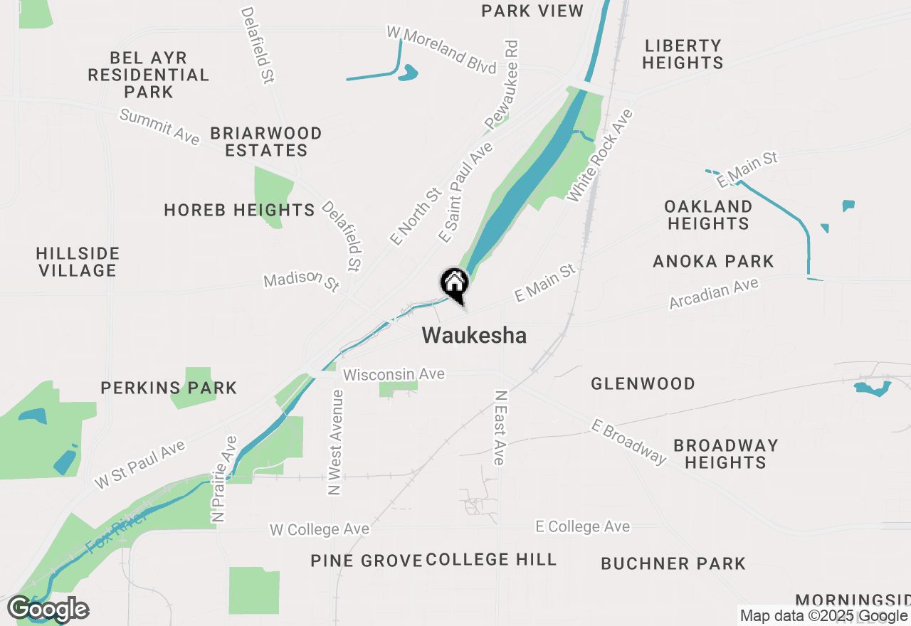 Map of 200 W Main St, Waukesha, WI 53186
