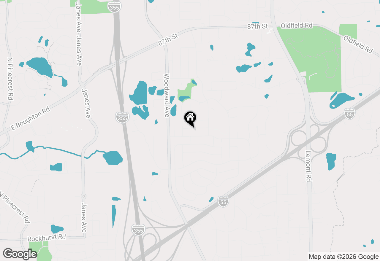 Map of 20W505 Elizabeth Street, Downers Grove, IL 60516