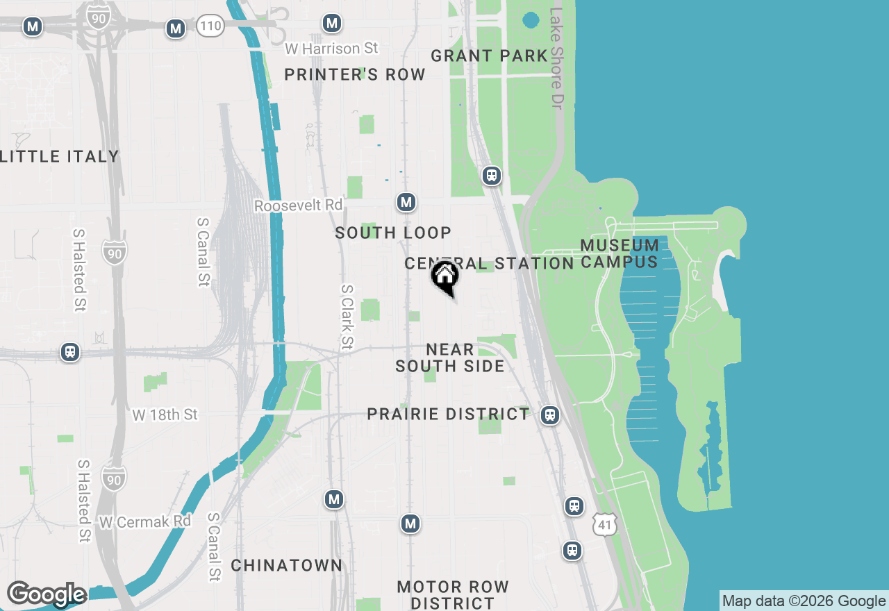 Map of 1446 S Michigan Avenue #H, Chicago, IL 60605