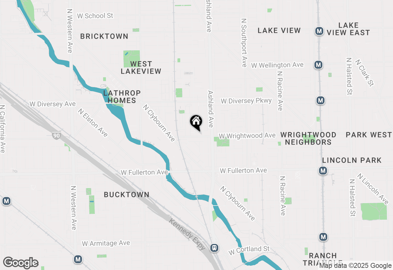 Map of 1656 W Wrightwood Avenue #3, Chicago, IL 60614