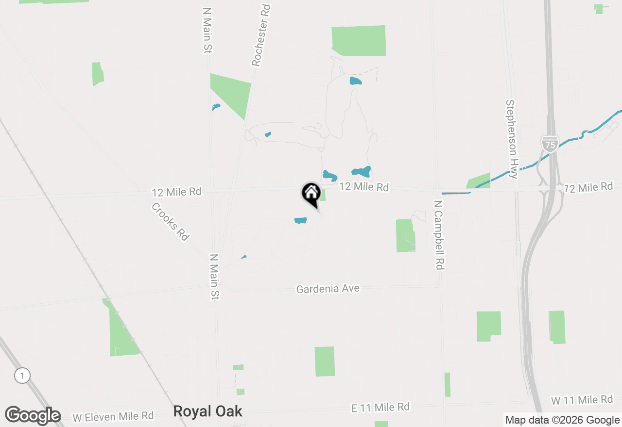 Map of 706 Dewey Street, Royal Oak, MI 48067