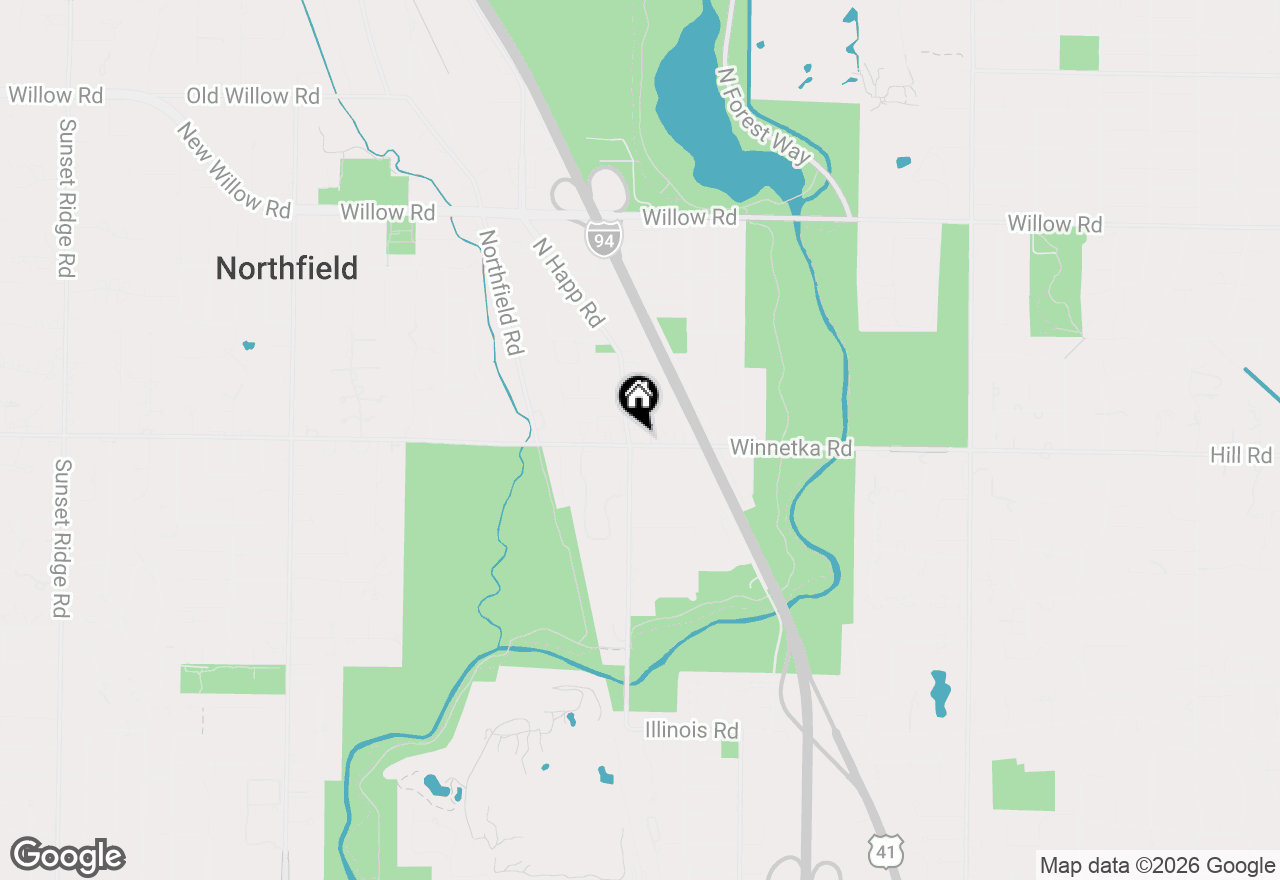 Map of 107 Happ Road, Northfield, IL 60093