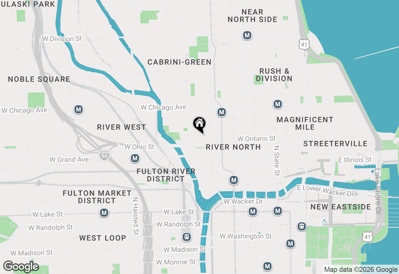 Map of 400 W Ontario Street #1508, Chicago, IL 60654