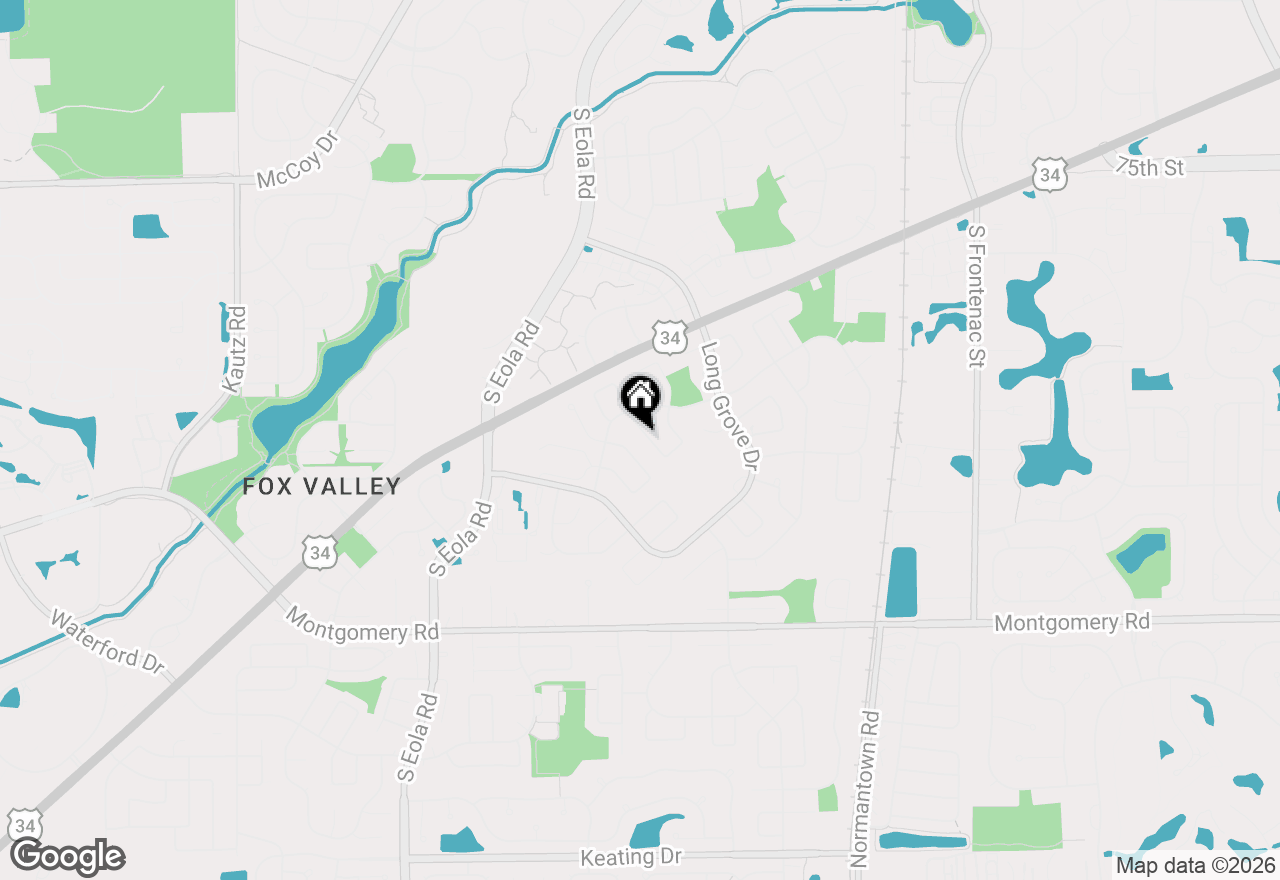 Map of 1000 Oakland Lane, Aurora, IL 60504