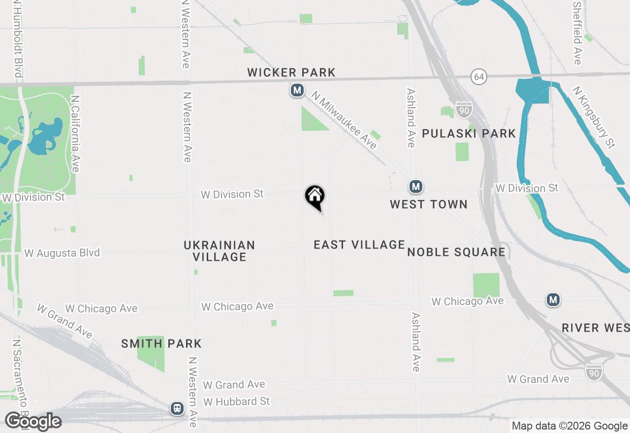 Map of 1934 W Thomas Street #2, Chicago, IL 60622