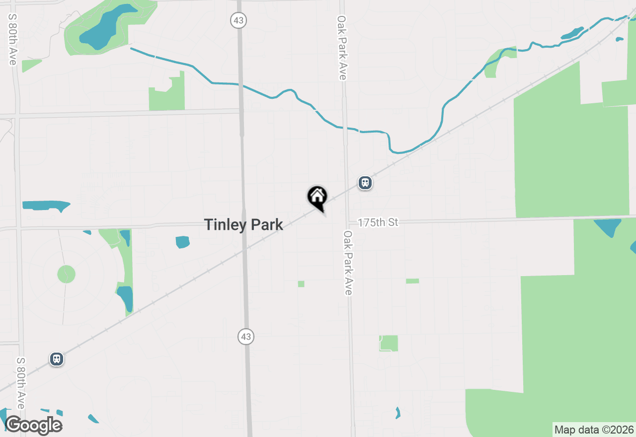 Map of 6827 Hickory Street #C, Tinley Park, IL 60477