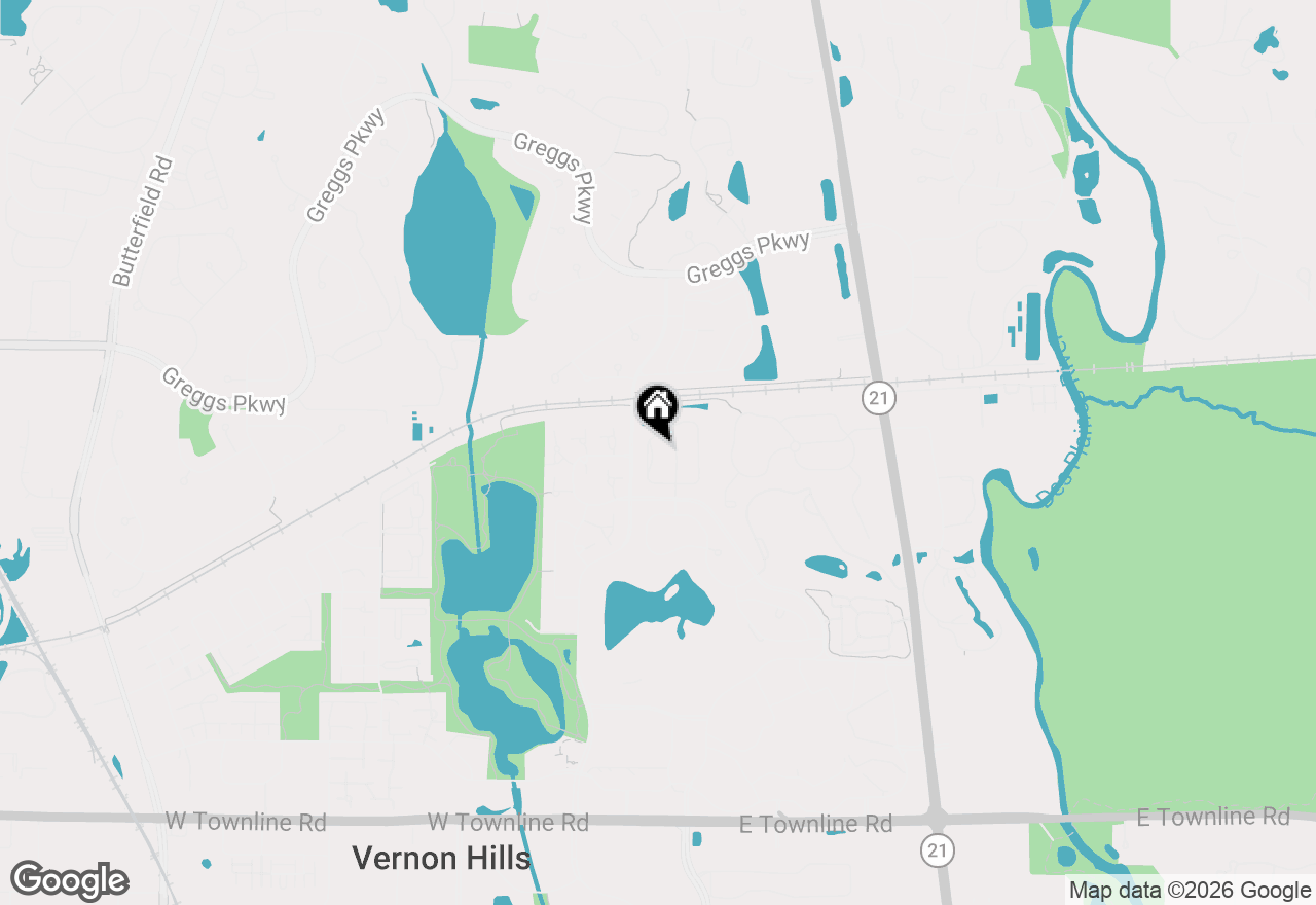 Map of 355 N Pine Lake Circle, Vernon Hills, IL 60061