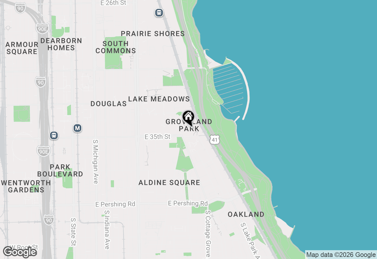 Map of 637 E Woodland Park Avenue #402, Chicago, IL 60616