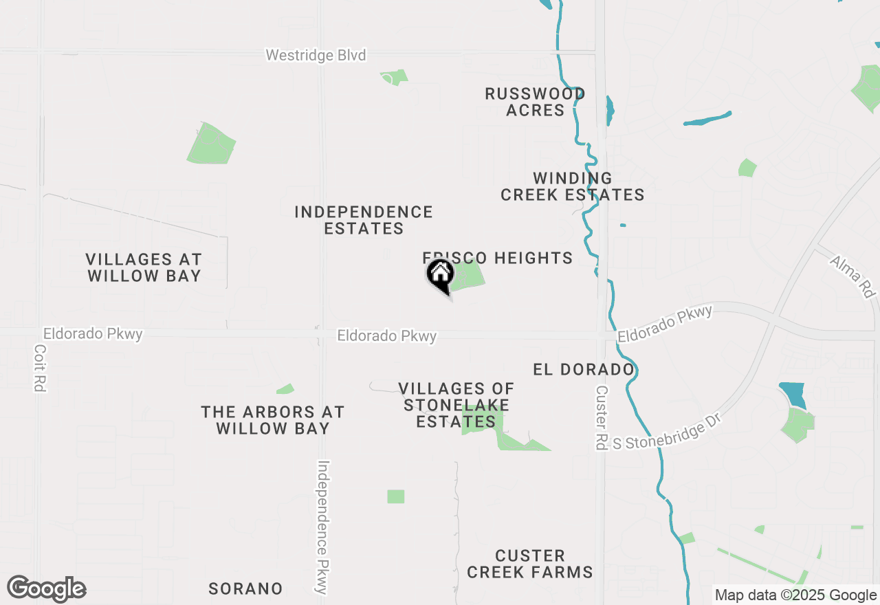 Map of 15204 Regal Oak Lane, Frisco, TX 75035