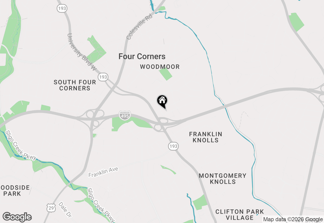 Map of 9807 Merwood Lane, Silver Spring, MD 20901