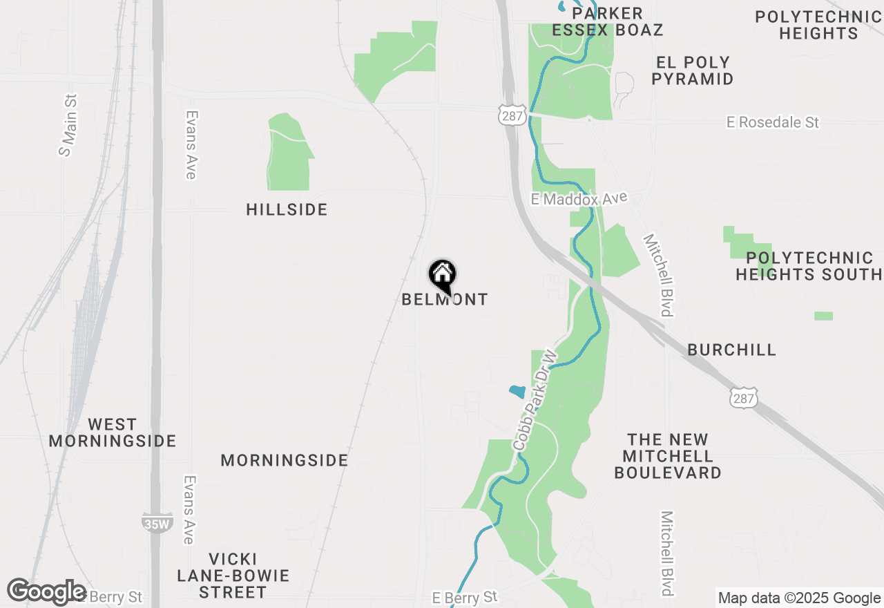 Map of 1632 E Arlington Avenue, Fort Worth, TX 76104