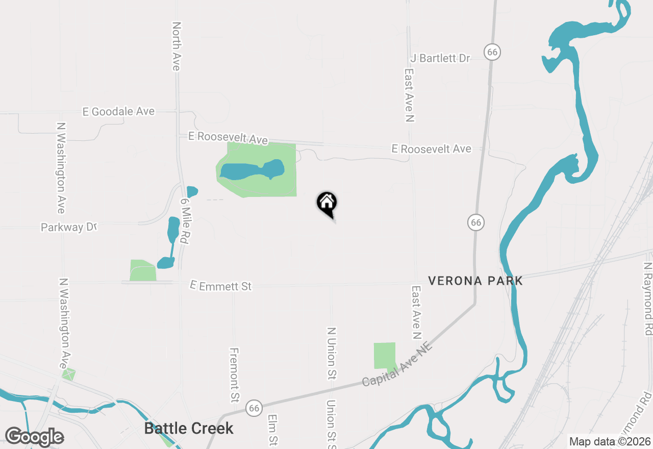 Map of 206 Pleasantview Drive, Battle Creek, MI 49017