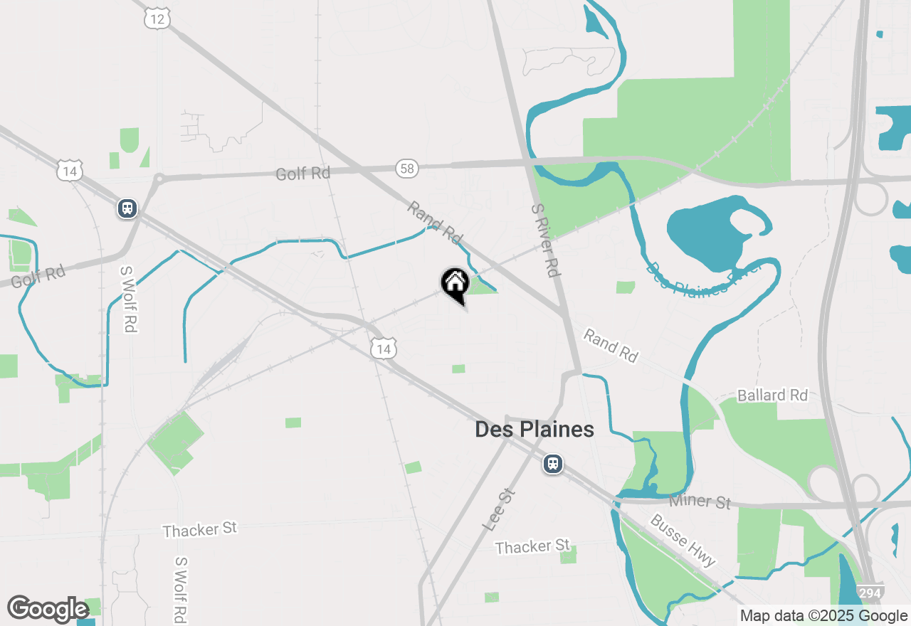 Map of 1245 Evergreen Avenue, Des Plaines, IL 60016