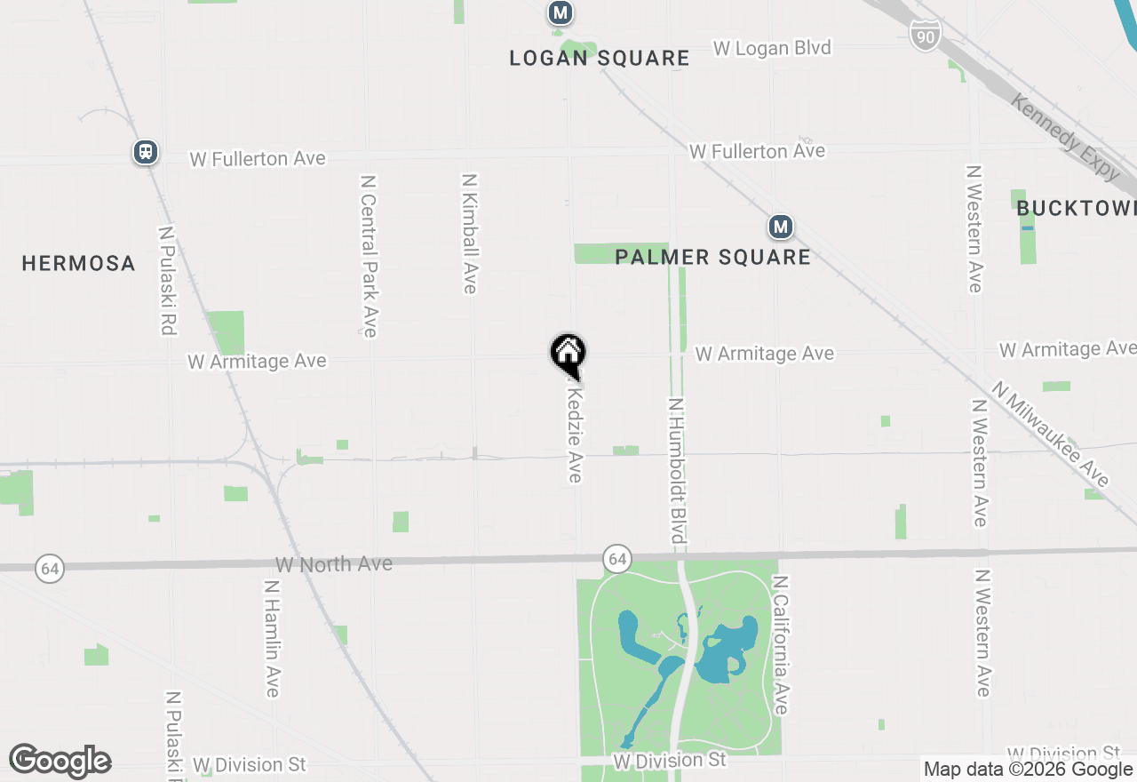 Map of 1916 N Kedzie Avenue #2F, Chicago, IL 60647