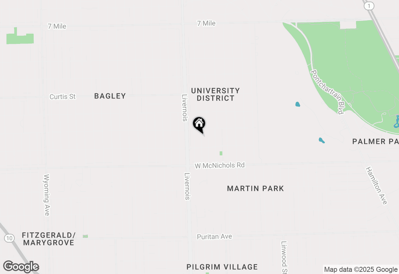 Map of 17375 Quincy Street, Detroit, MI 48221