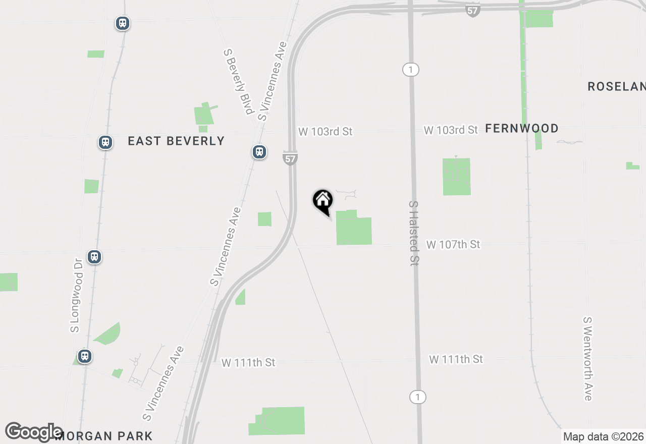 Map of 10607 S May Street, Chicago, IL 60643