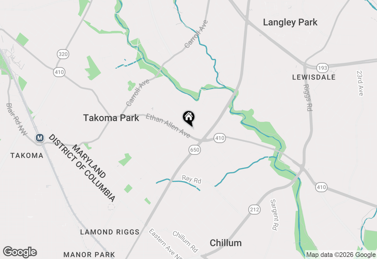Map of 705 Elm Avenue, Takoma Park, MD 20912