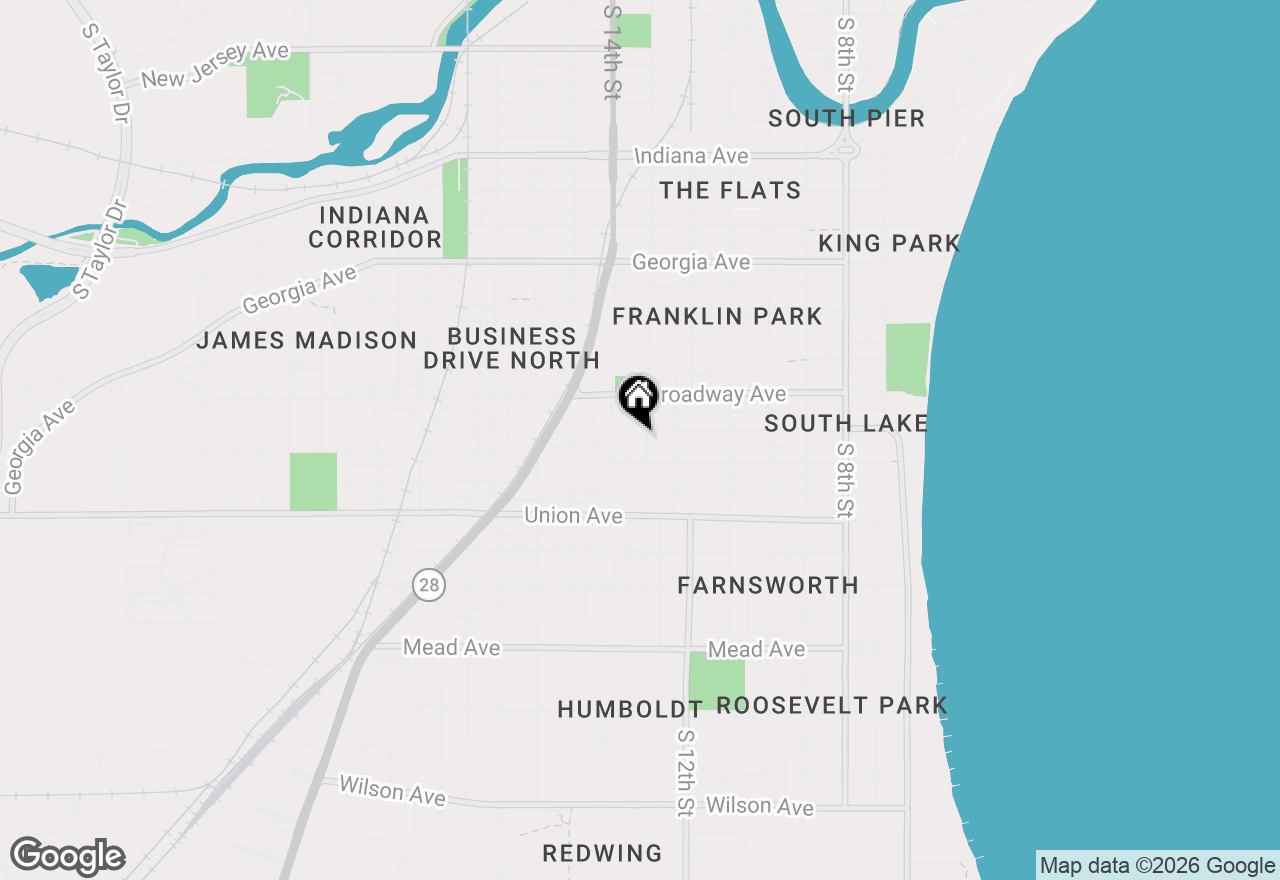 Map of 1808 S 13th St #1806, Sheboygan, WI 53081