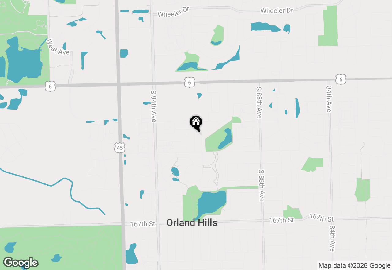 Map of 16219 92nd Avenue, Orland Hills, IL 60487