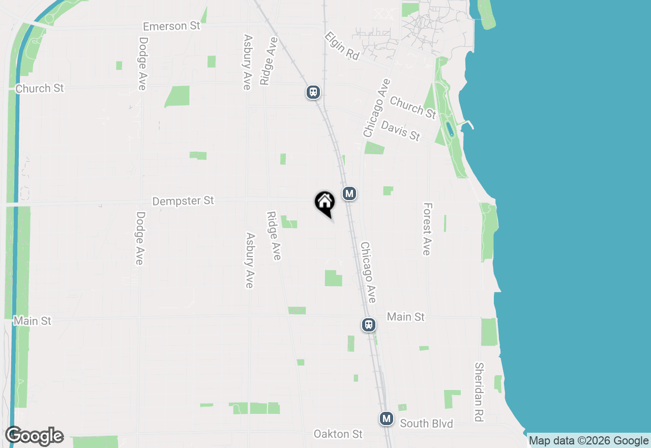 Map of 1218 Elmwood Avenue, Evanston, IL 60202