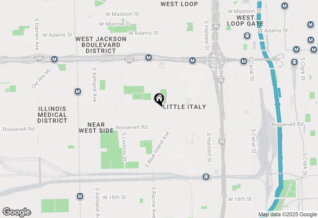 Map of 1131 W Taylor Street #1R, Chicago, IL 60607