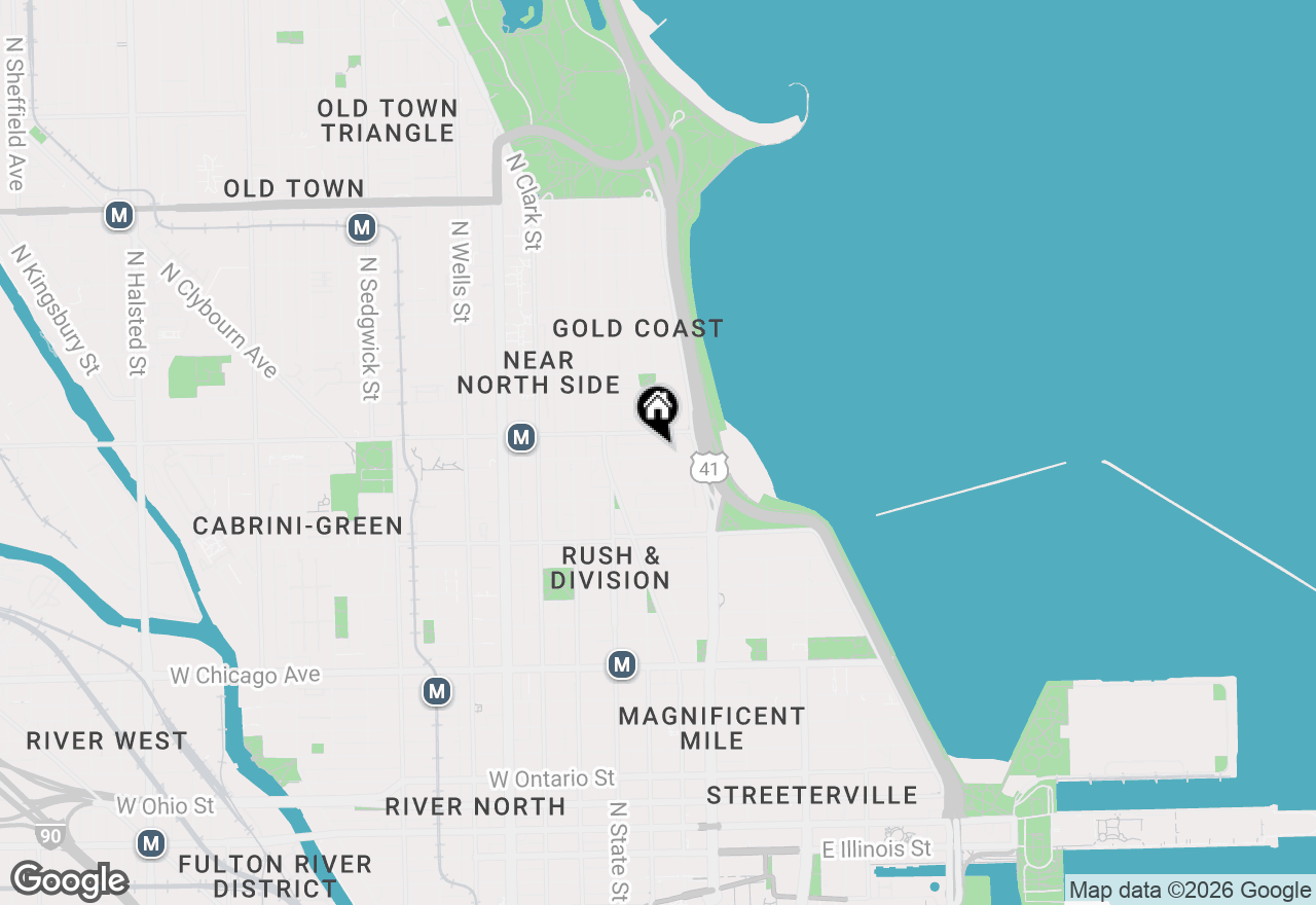 Map of 60 E Elm Street, Chicago, IL 60611