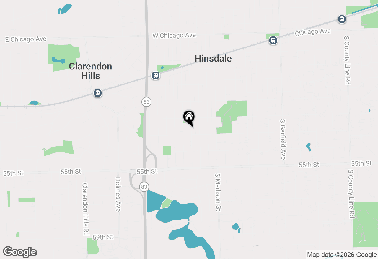 Map of 734 S Bodin Street, Hinsdale, IL 60521