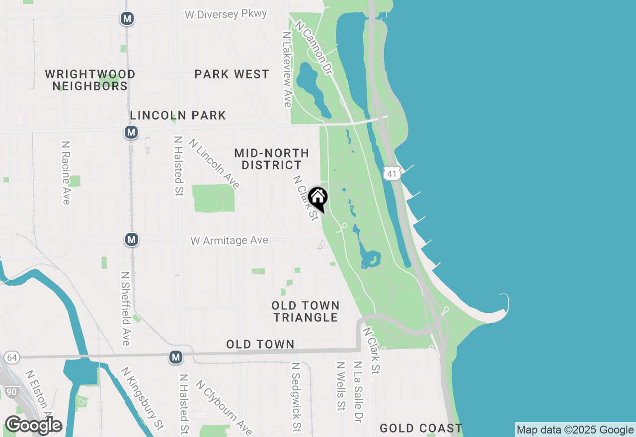 Map of 2000 N Lincoln Park West Street #803, Chicago, IL 60614