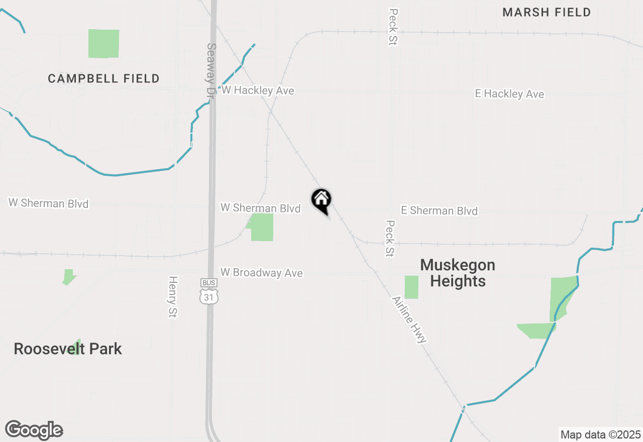 Map of 2616 7th Street, Muskegon Heights, MI 49444