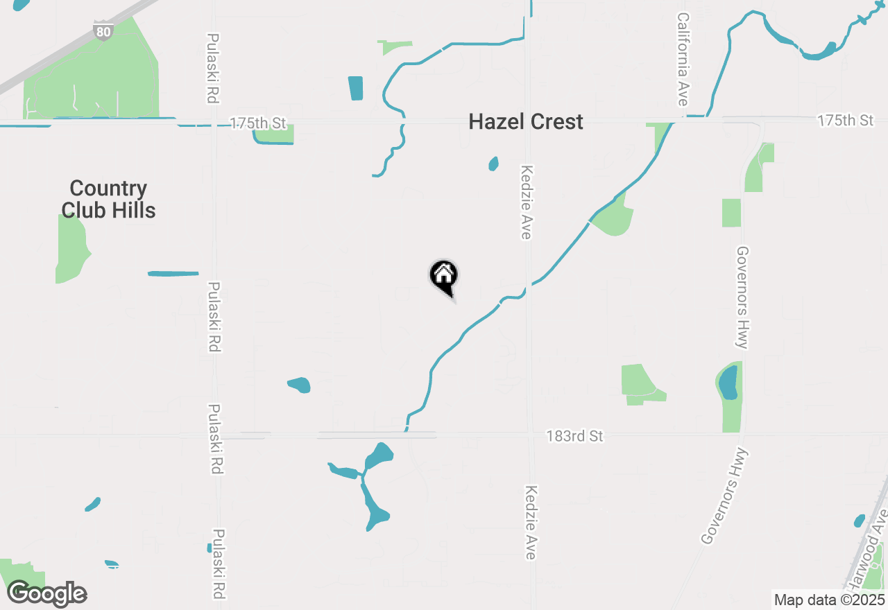 Map of 3402 Fountainbleau Drive, Hazel Crest, IL 60429