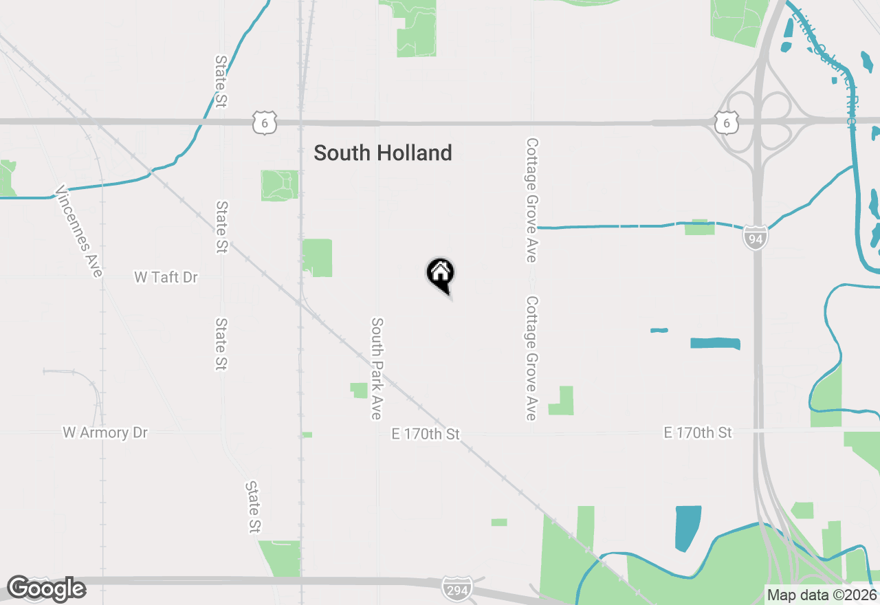 Map of 541 E 166th Place, South Holland, IL 60473