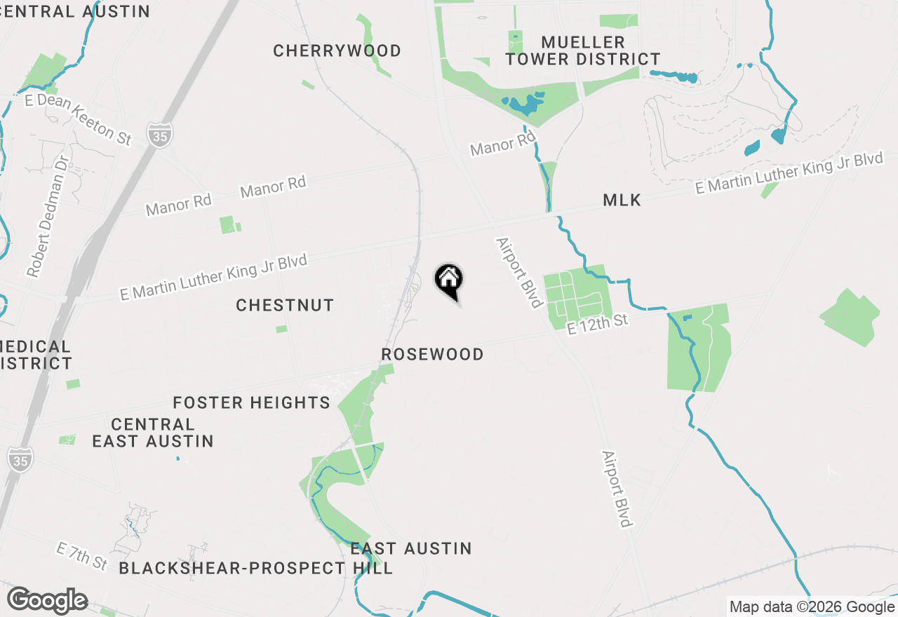 Map of 2924 E 14th St #B, Austin, TX 78702