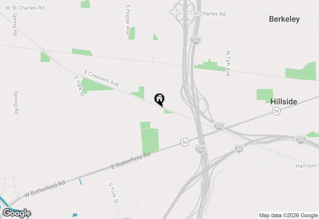 Map of 421 E Barclay Court, Elmhurst, IL 60126