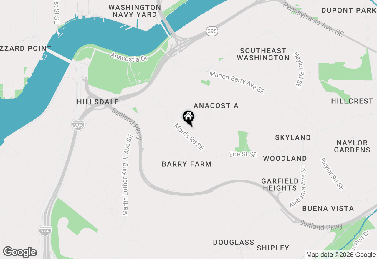 Map of 2210 Bryan Place Se, Washington, DC 20020
