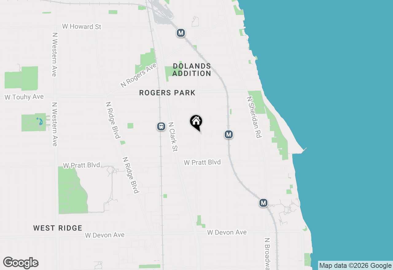 Map of (Address confidential), Chicago, Illinois 60626