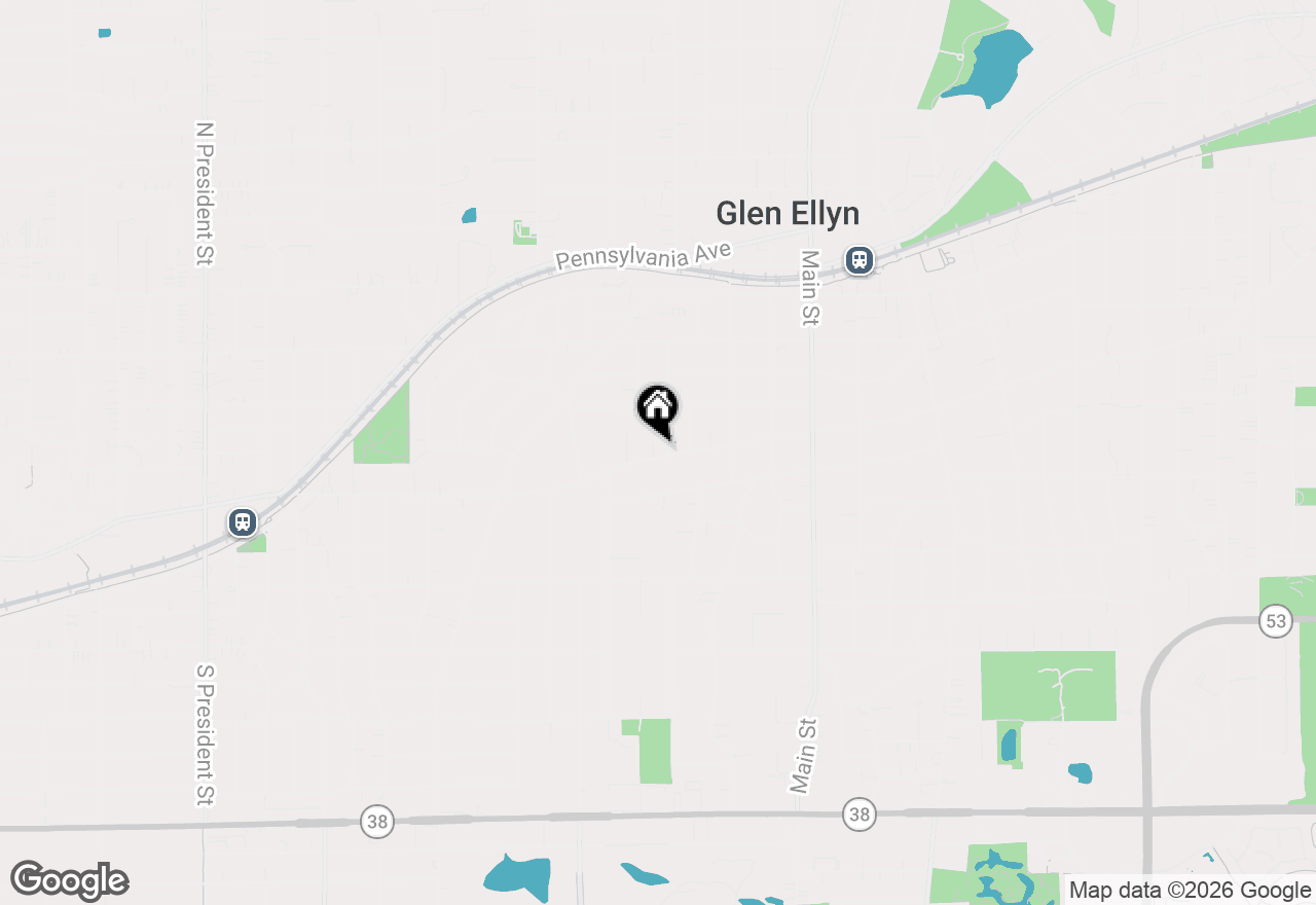 Map of 388 Hill Avenue, Glen Ellyn, IL 60137