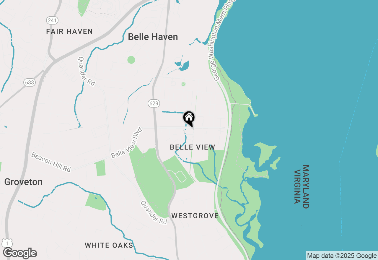 Map of 1403 Belle View Boulevard #B-1, Alexandria, VA 22307