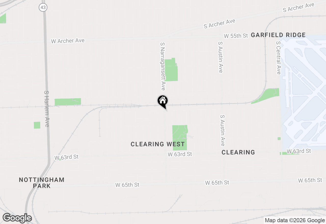 Map of 6000 S Narragansett Avenue, Chicago, IL 60638