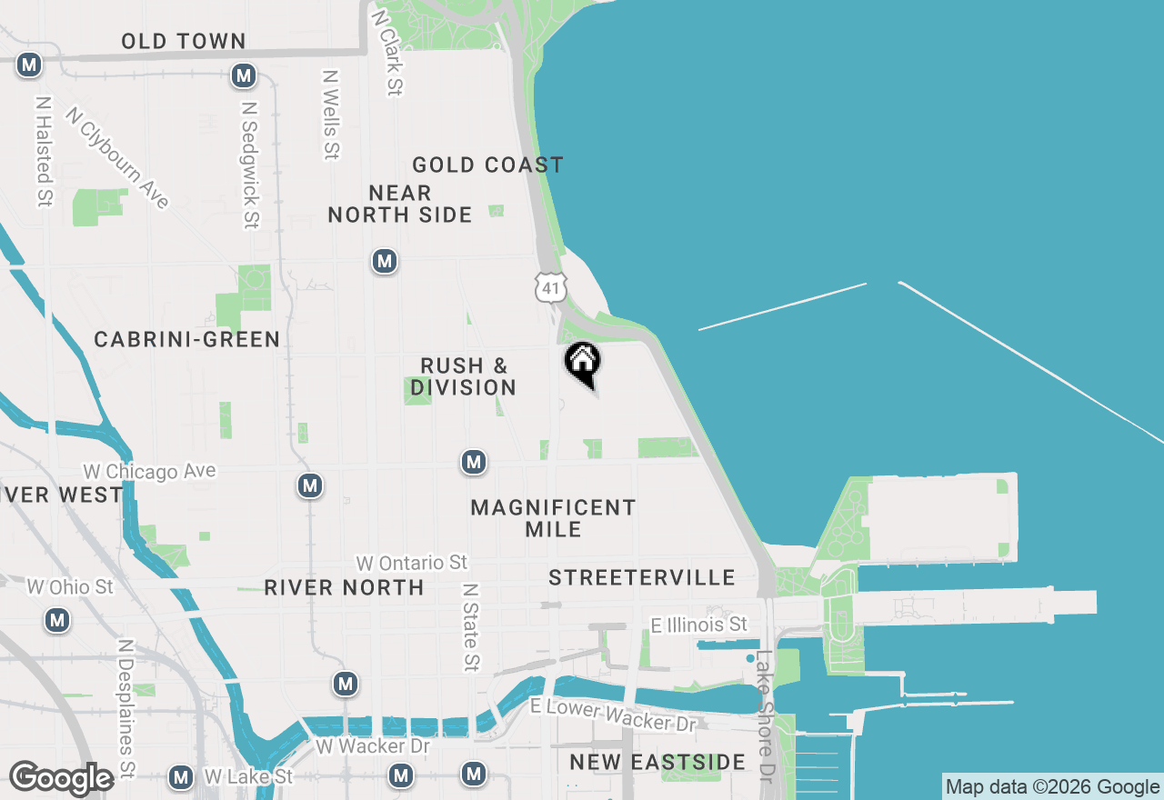 Map of 175 E Delaware Place #4507, Chicago, IL 60611