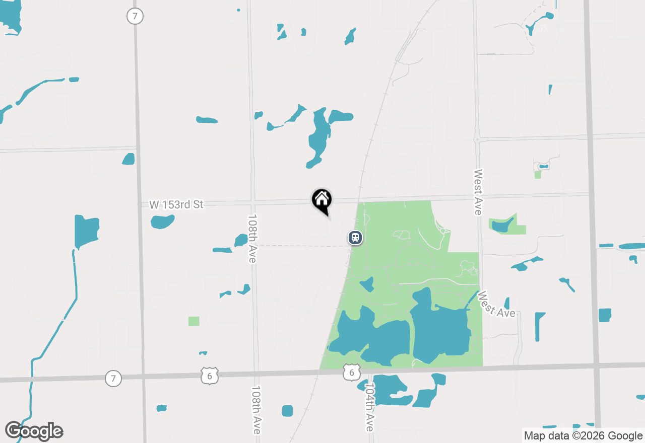 Map of 10616 W 154th Street, Orland Park, IL 60462