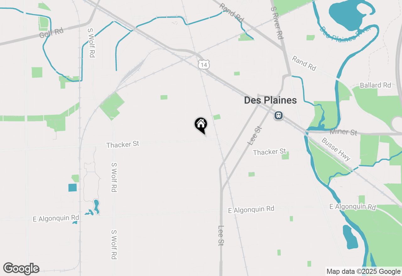 Map of 1086 E Thacker Street, Des Plaines, IL 60016