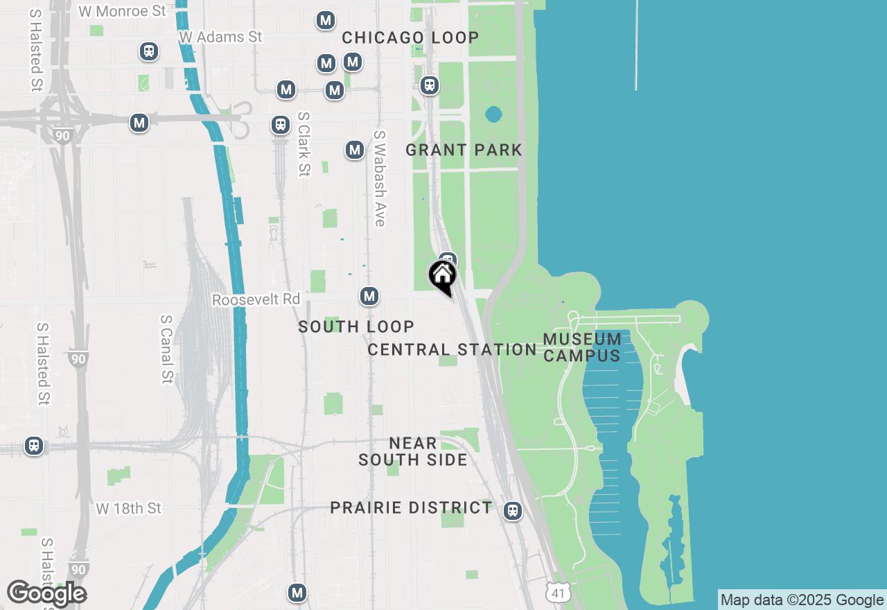 Map of 1201 S Prairie Avenue #3604, Chicago, IL 60605