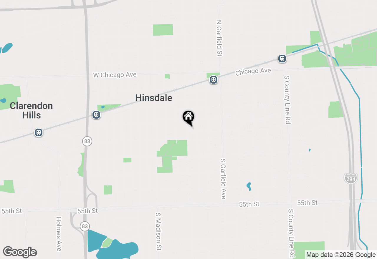 Map of 127 W Fifth Street, Hinsdale, IL 60521